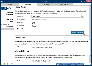 Proxy einrichten
     Um eine Verbindung mit dem Internet und da