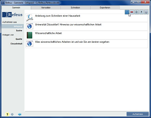Refeus Infopool
    Im Infopool werden Ihre mit Refeus WebCollec